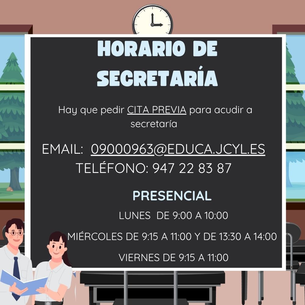 Horario secretaría 25-26